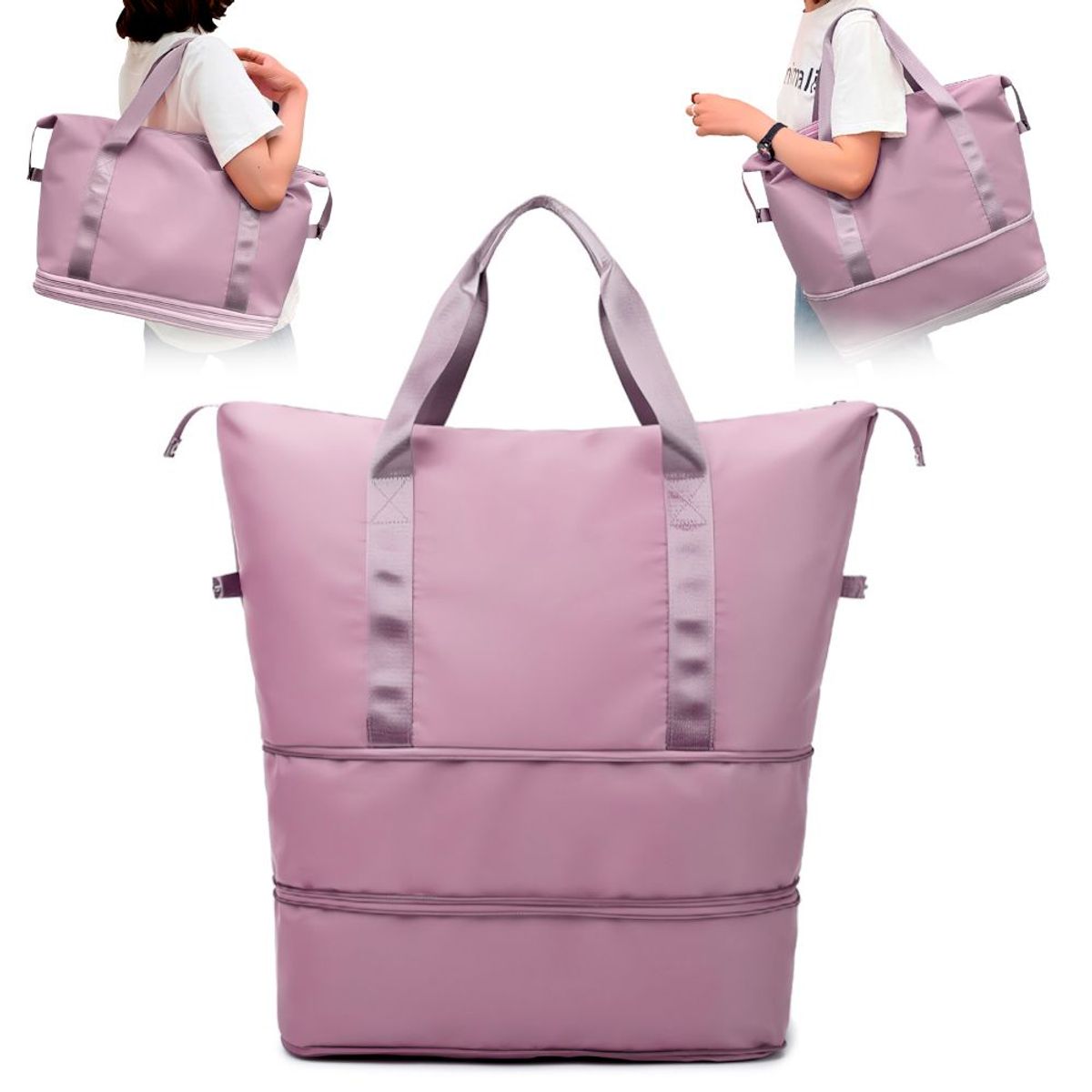 SASHIJA - Bolso de Viaje Cartera Expandible 2 Tiempos Impermeable S64 Palo RS