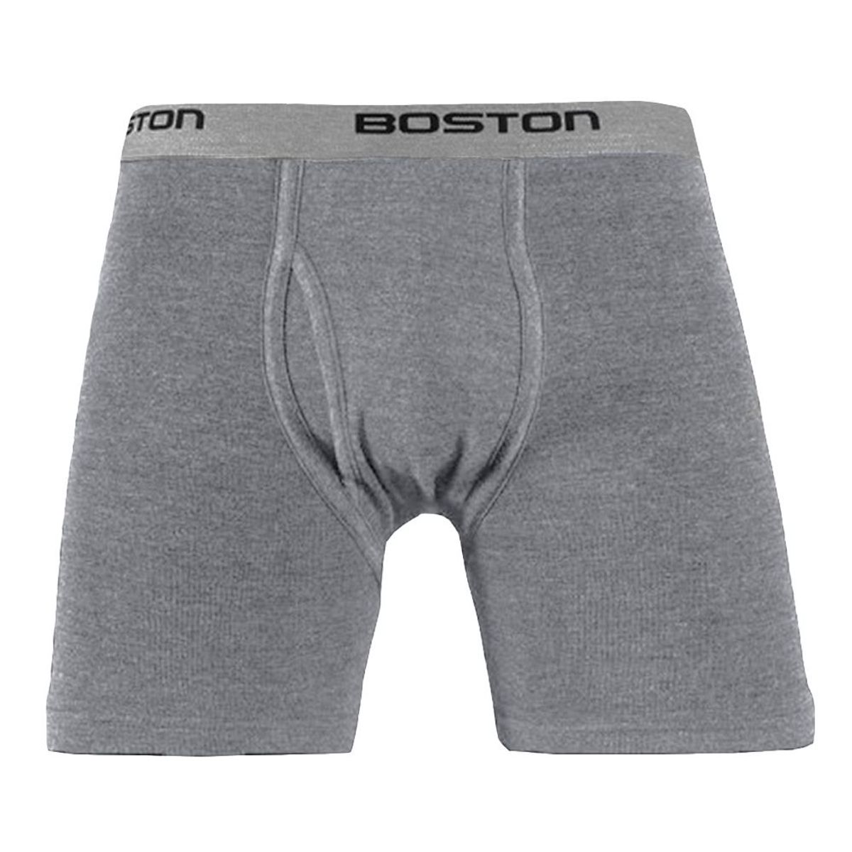 BOSTON - Bóxer Boston Largo Elástico Visible Plomo Claro