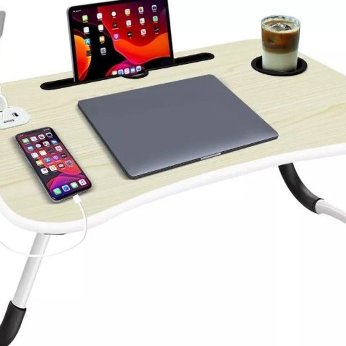 GENERICO - Mesa plegable para laptop con 4 puertos usb  + ventilador CALIDAD