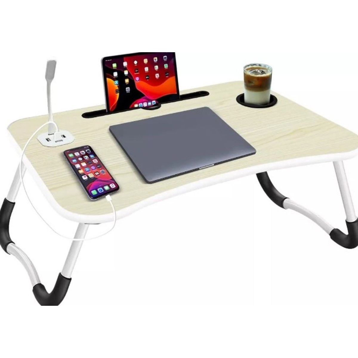 GENERICO - Mesa plegable para laptop con 4 puertos usb  + ventilador CALIDAD