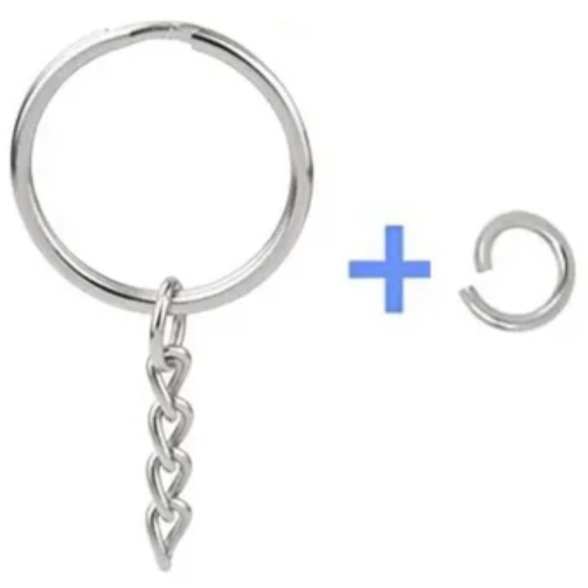 GENERICO - 100 Argollas Aros Llavero 2.5cm Resina Manualidades Cadena