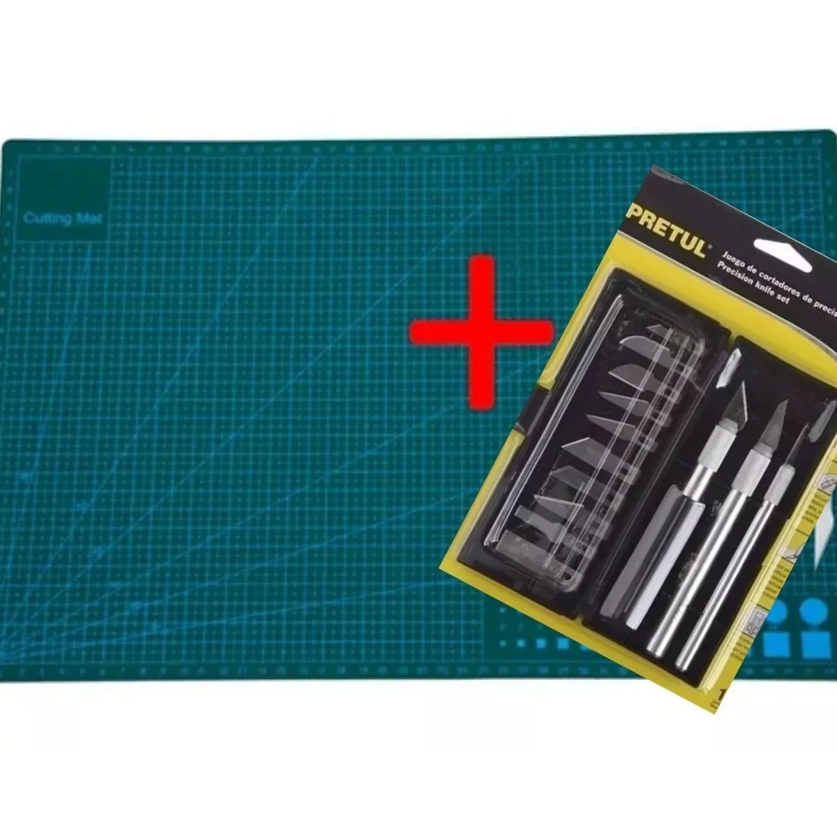 GENERICO - Plancha Tabla Corte A1 60x90 Cm Más Cutter Bisturi 13 Pzas