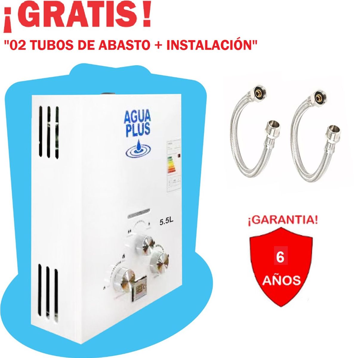 AGUA PLUS - TERMA A GAS GLP 5.5 LT - AGUA PLUS