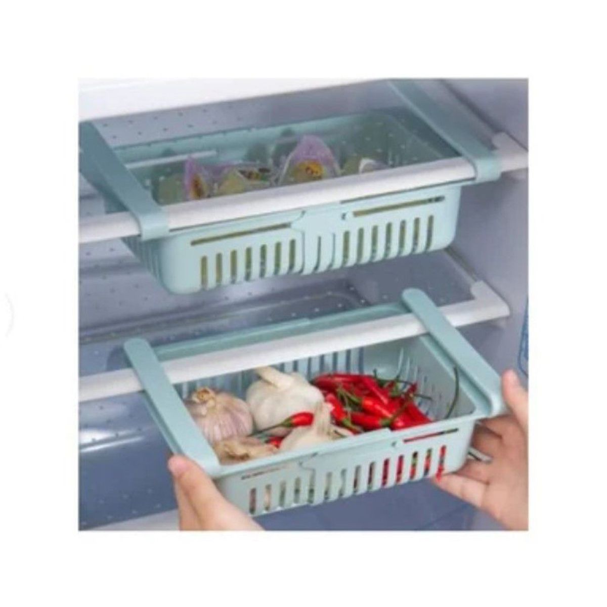 GENERICO - ORGANIZADOR PARA REFRIGERADORA EXPANDIBLE CELESTE