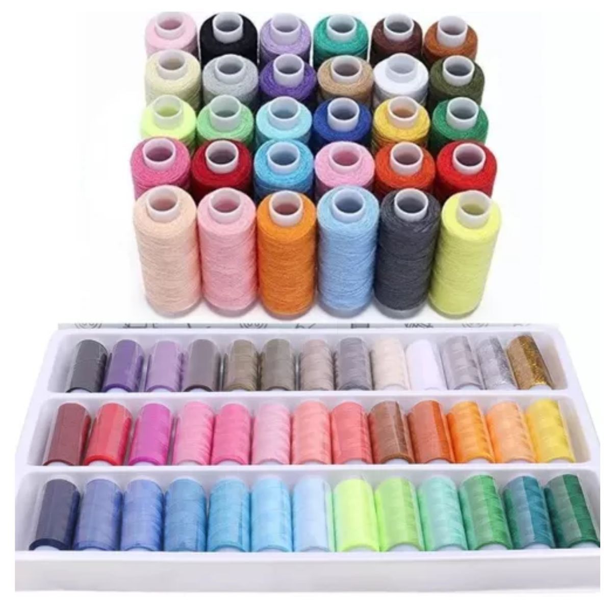 GENERICO - 60 Hilos De Coser, Hilos Tubino Bobinas De Hilo Poliéster