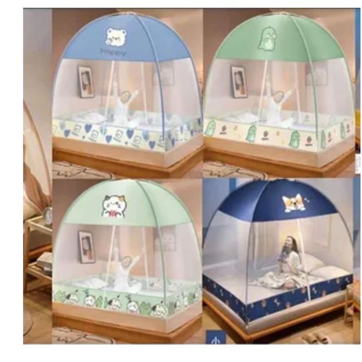 GENERICO - Mosquitera portátil plegable KAWAII