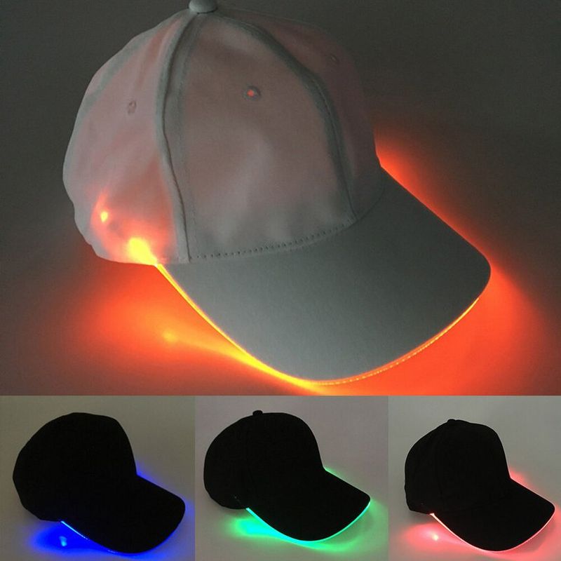 GENERICO - Gorrascon luz led gorros ajustables brillantes perfectos para fiesta