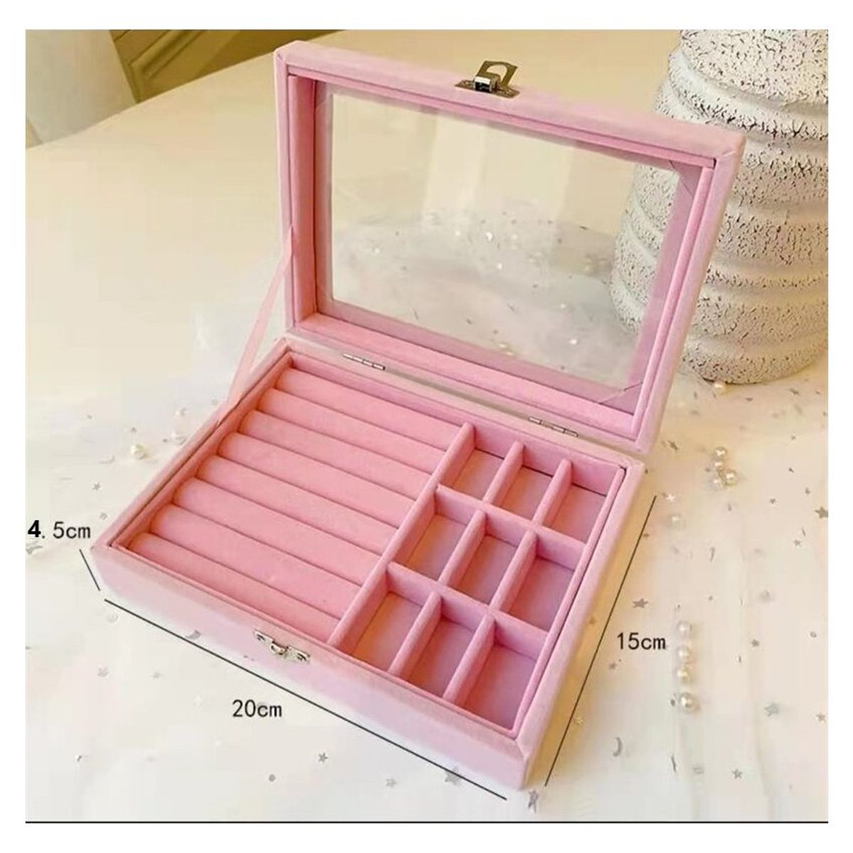 GENERICO - Joyero de 20x15x45 con pantalla transparente