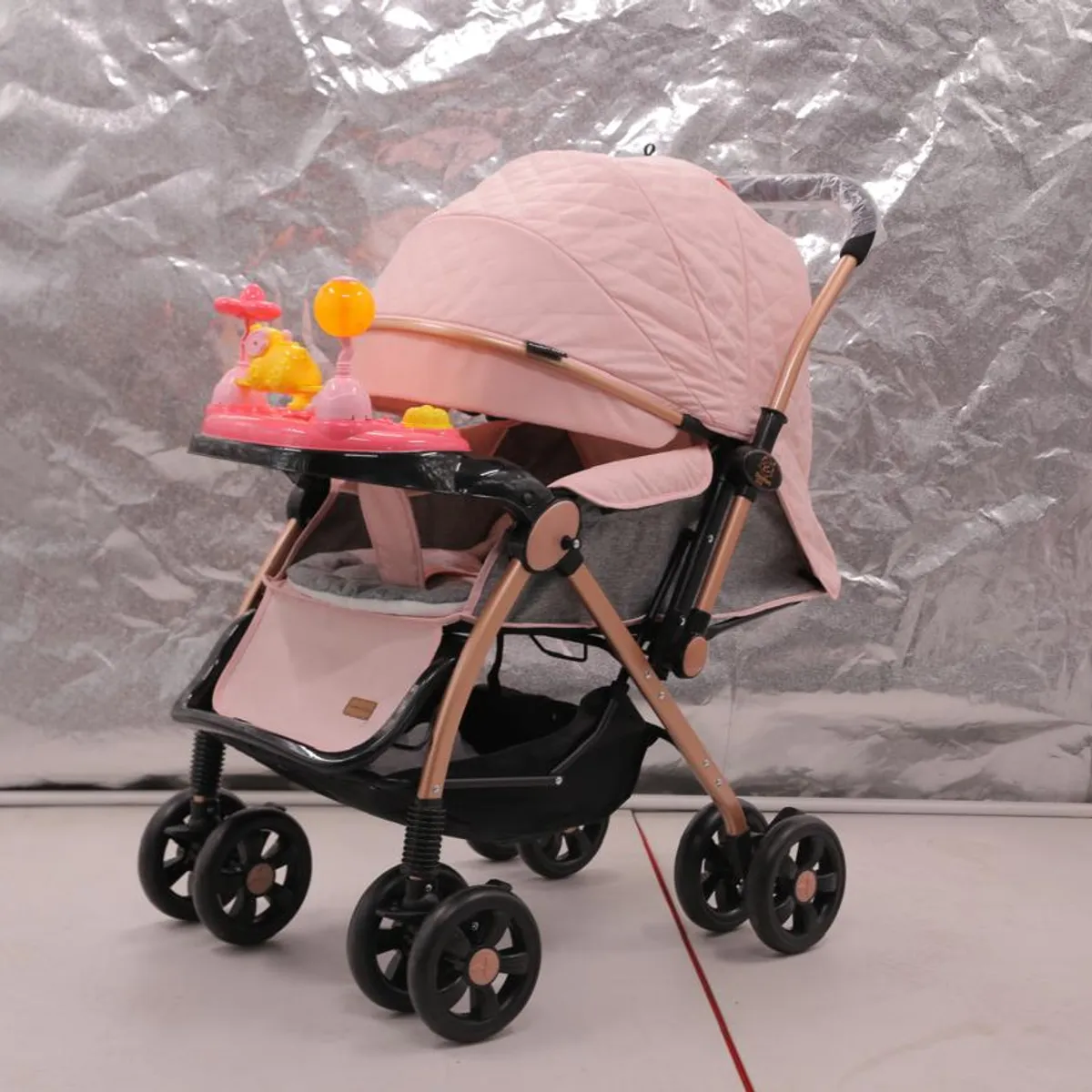 BABY HAPPY - Coche para Bebe Super Acolchado Rosa