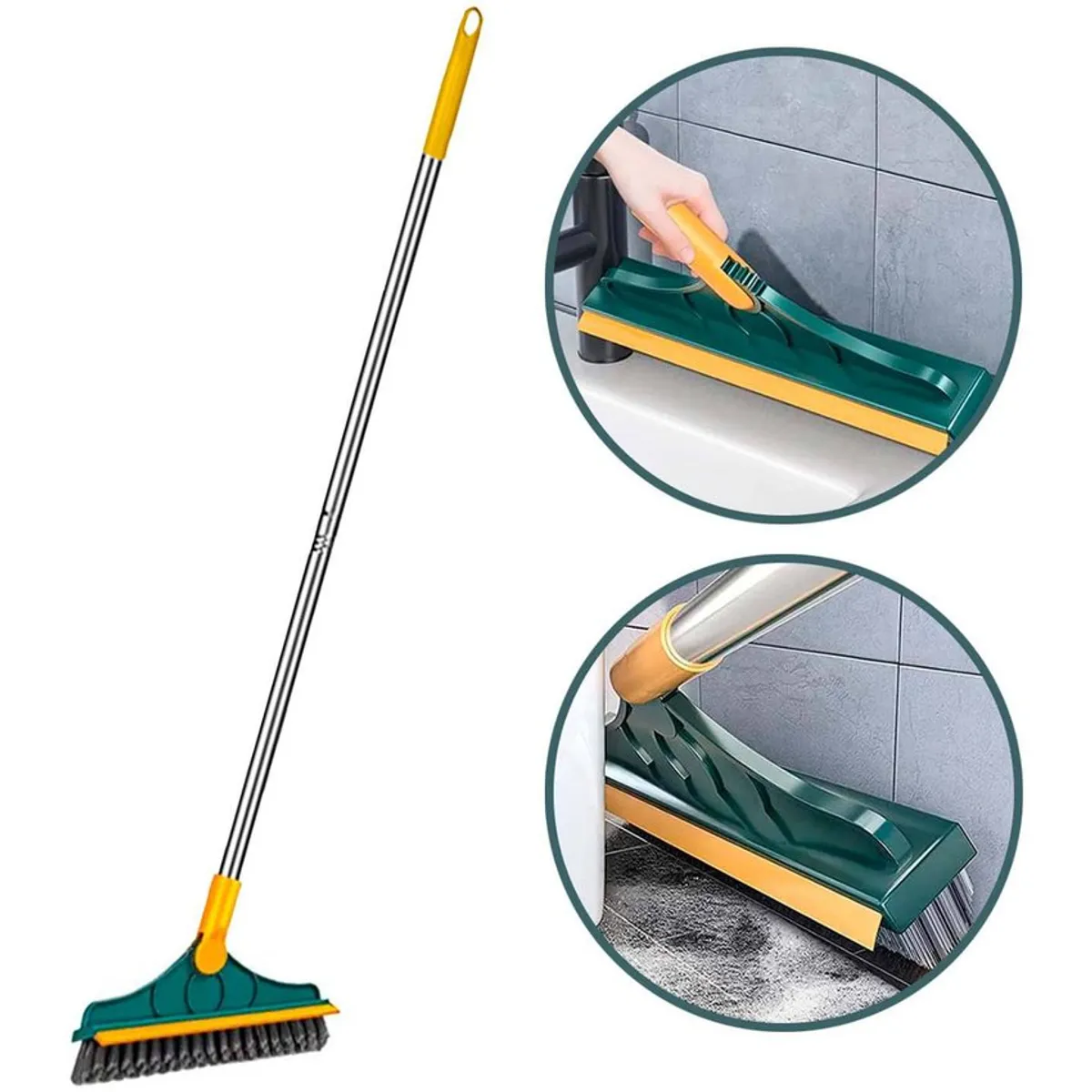 GENERICO - Escoba magica giratoria 2 en 1 forma v acero inoxdiable pvc