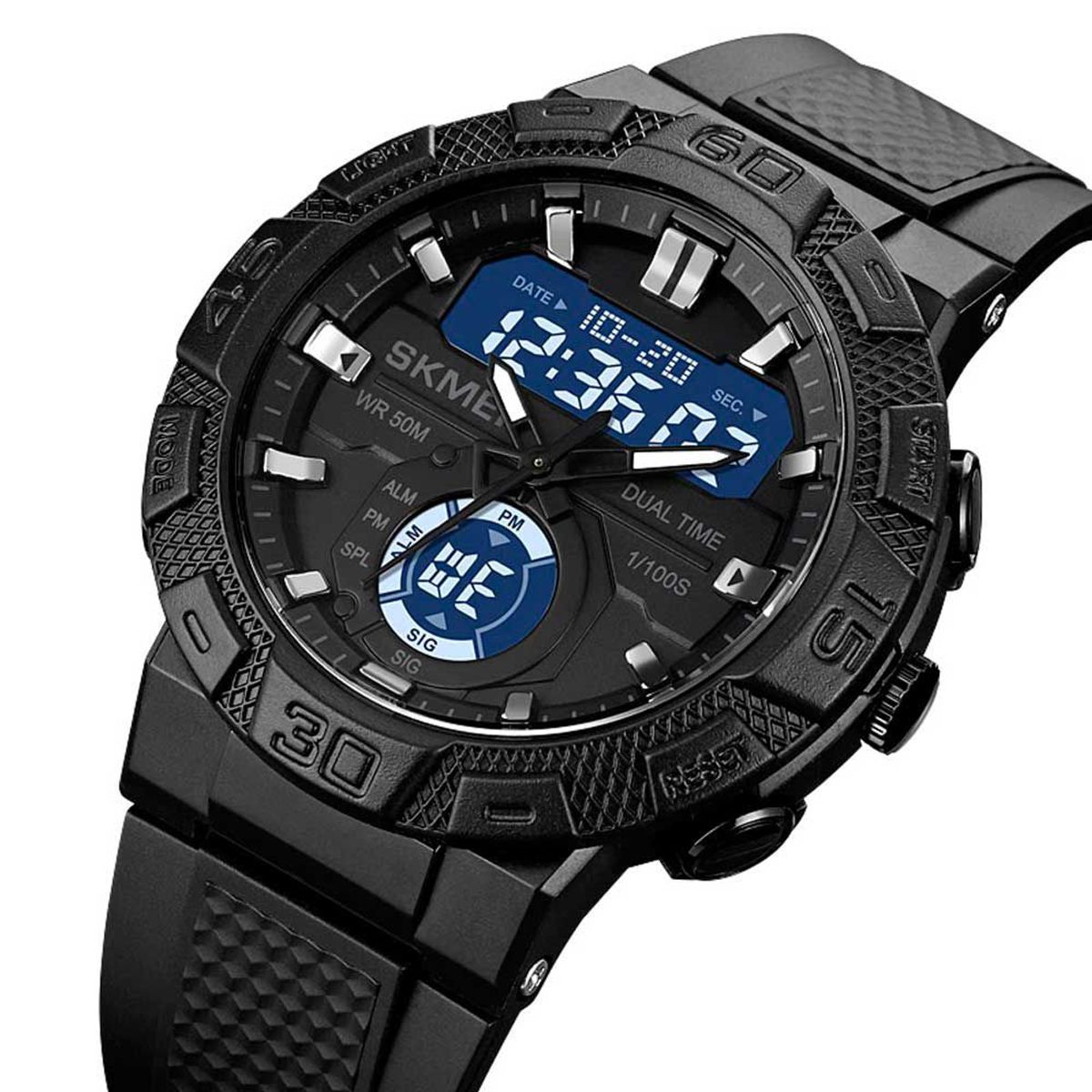 SKMEI - Reloj SKMEI Dark 1881 Hibrido Multifuncion Deportivo - Negro
