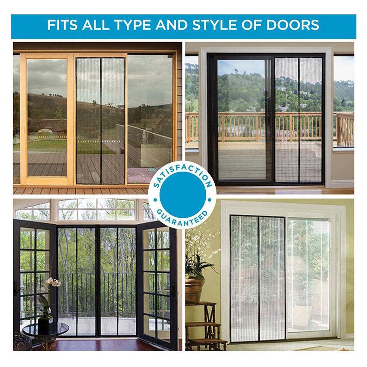 GENERICO - Cortina antimosquitos malla magnetica mosquitero