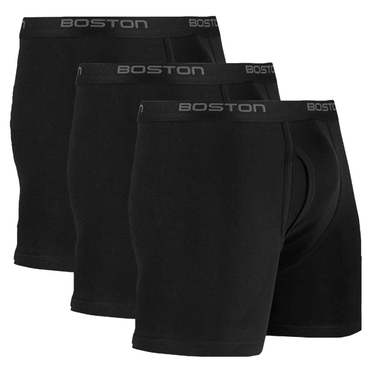 BOSTON - Pack x3 Bóxer Largo Boston Negro