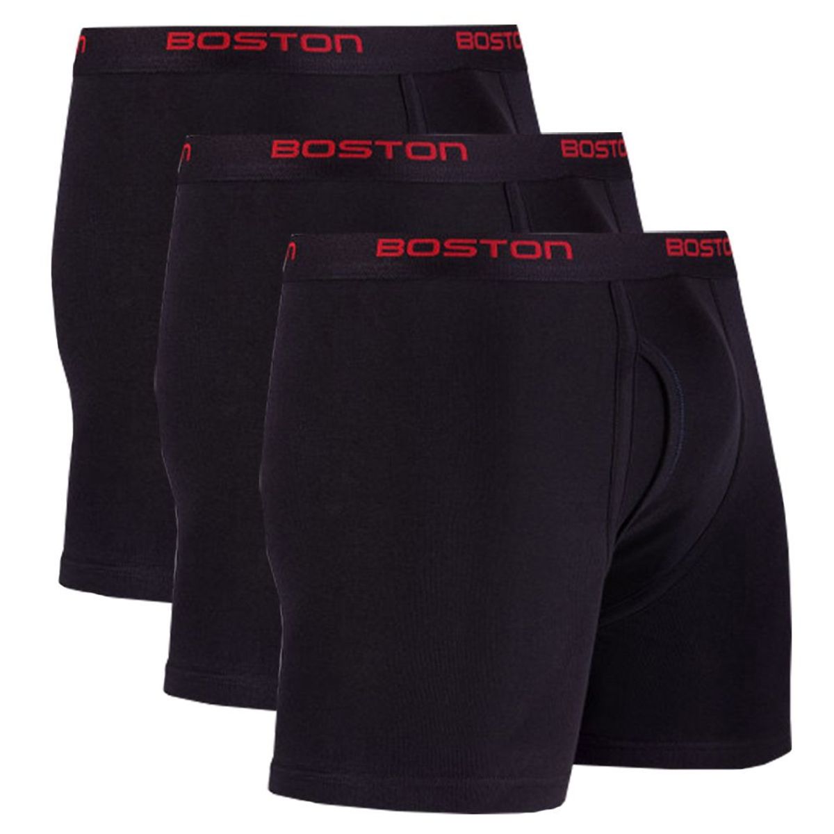 BOSTON - Pack x3 Bóxer Largo Boston Azul Marino