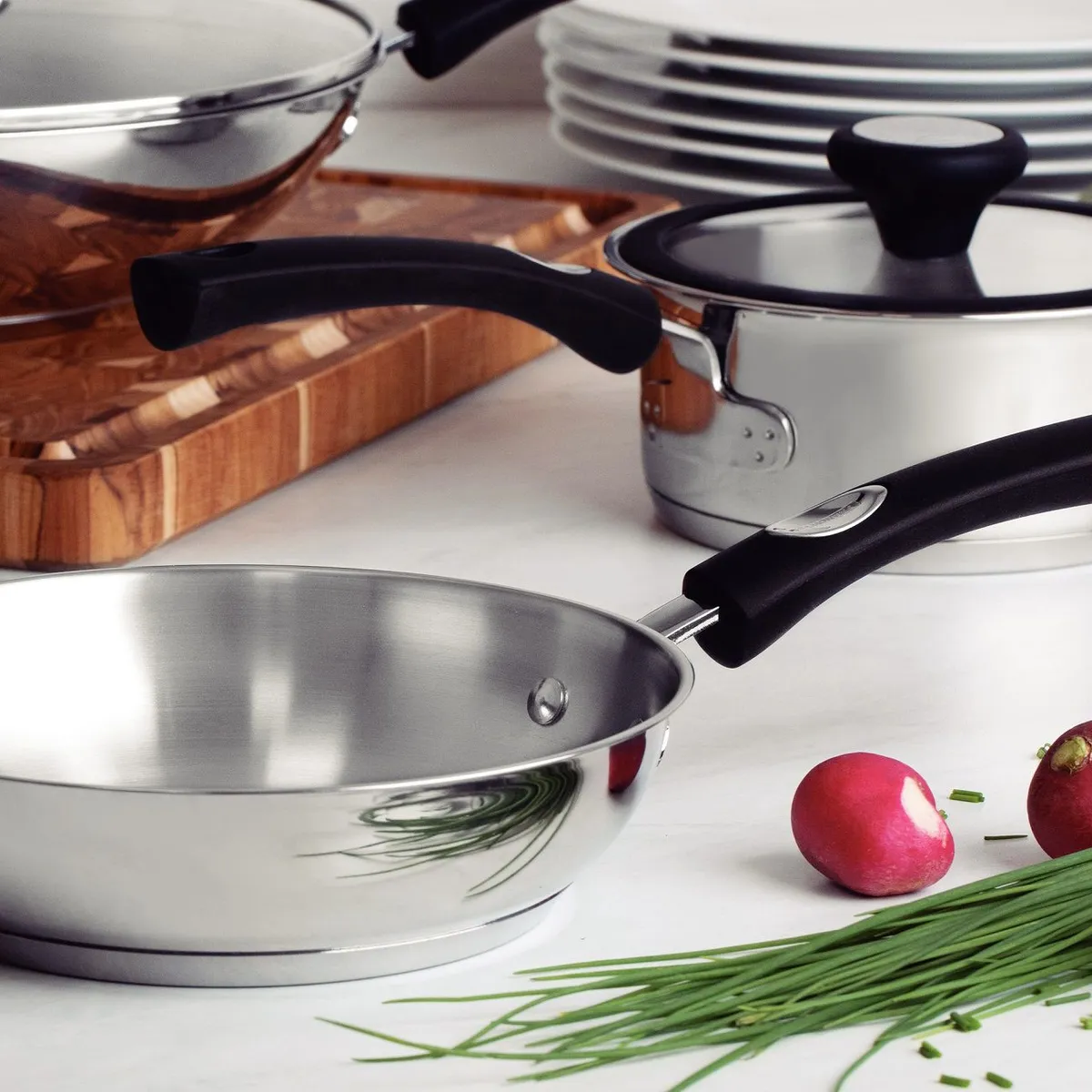 TRAMONTINA - Sartén Acero Inoxidable con fondo triple 20 cm Tramontina