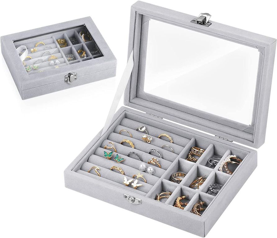 Joyero Organizador de Joyas Cofre para Anillos Aretes Pulseras OEM ...