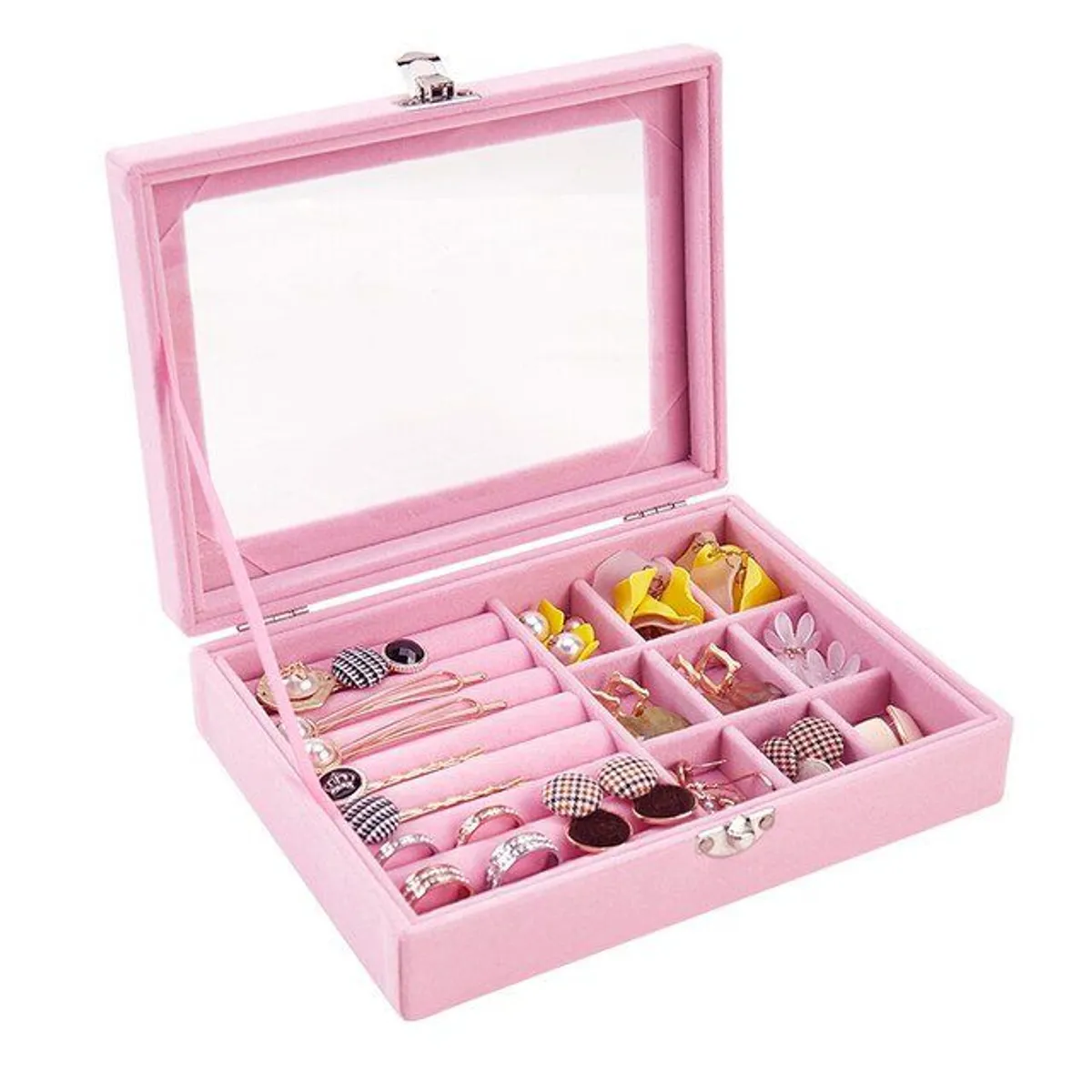 OEM - Joyero Organizador de Joyas Cofre para Anillos Aretes Pulseras
