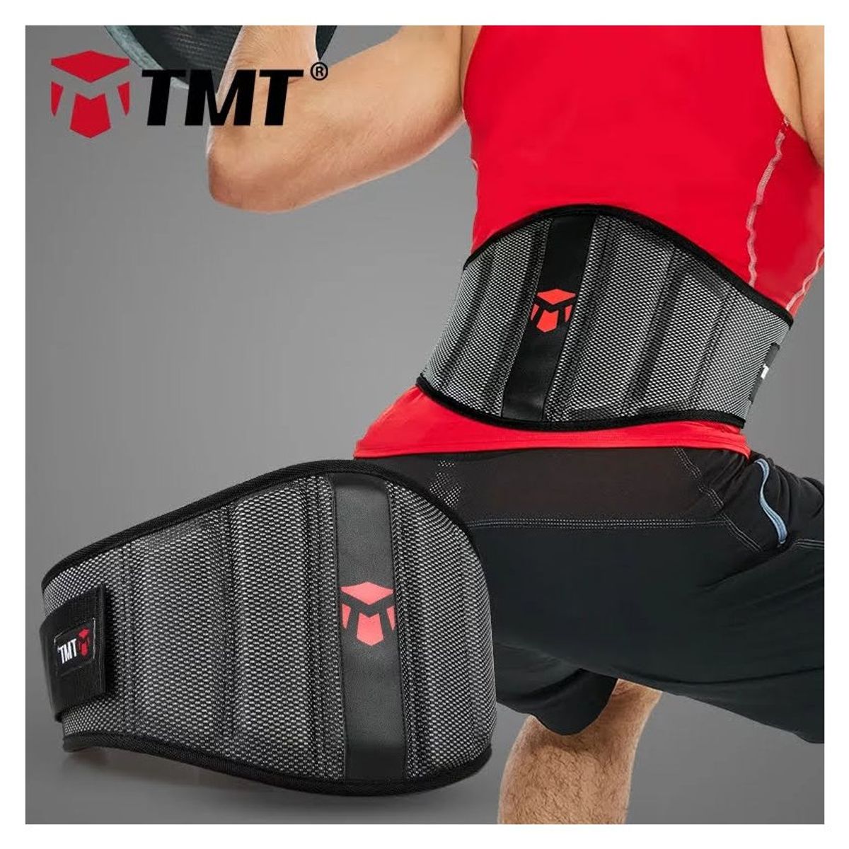 GENERICO - Cinturon soporte lumbar levantamiento de pesas - talla XL