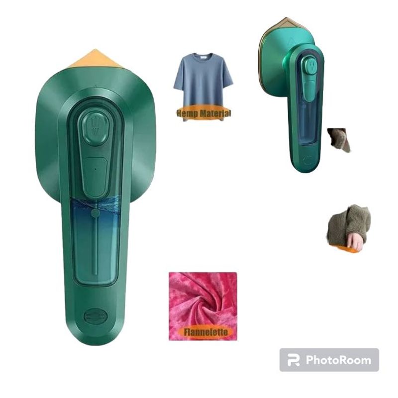 GENERICO - MINI PLANCHA DE VAPOR PORTATIL COLOR VERDE