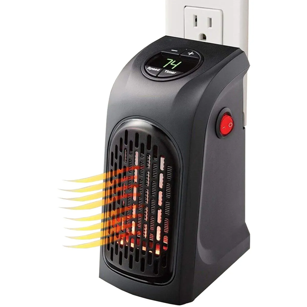BUYPAL - Calefactor Portatil Regulable 400W con Temporizador y Control