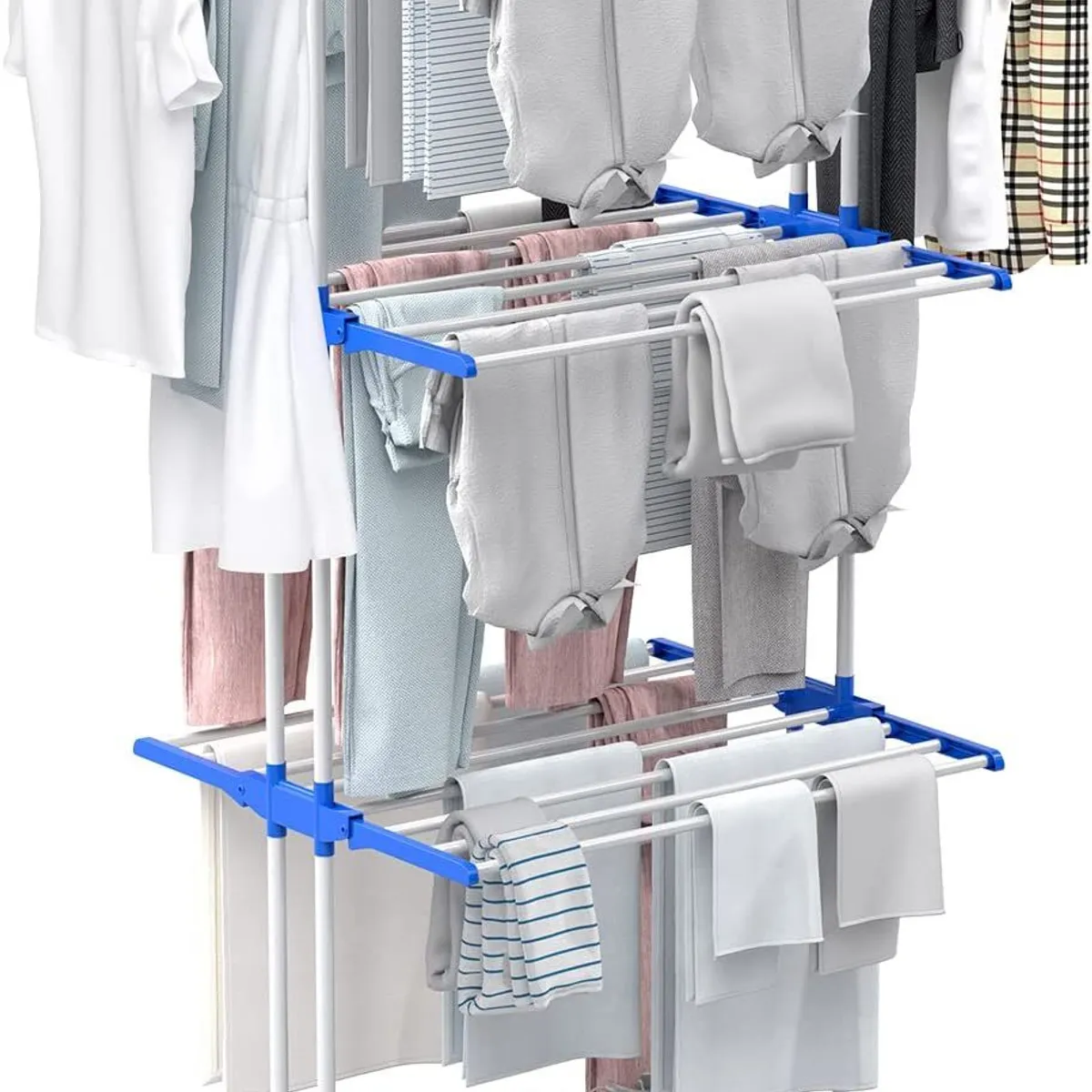 GENERICO - Tendedero Grande de 4 Niveles para Secar Ropa