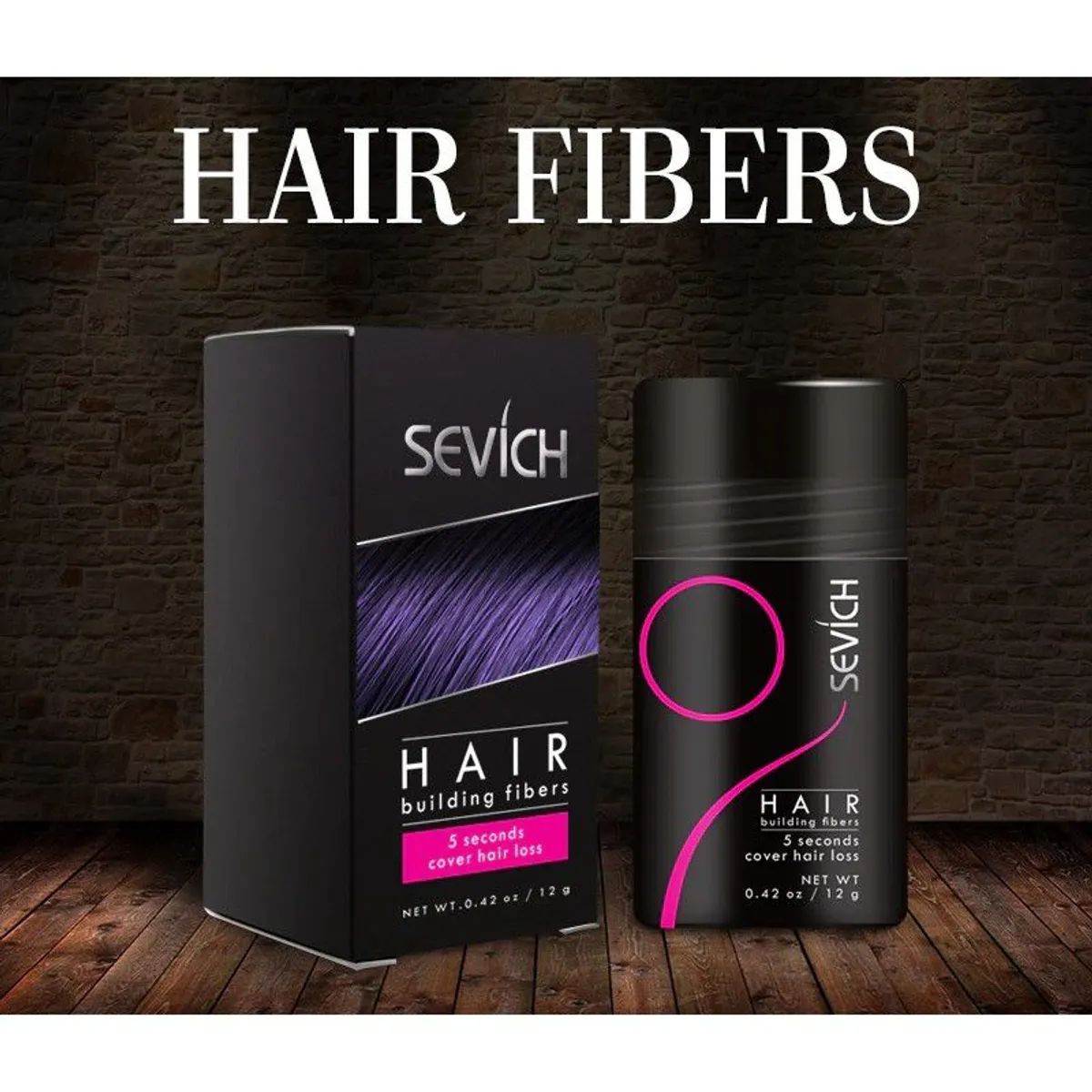 OEM - Fibras Capilares SEVICH 12 Gr Negro Calvicie