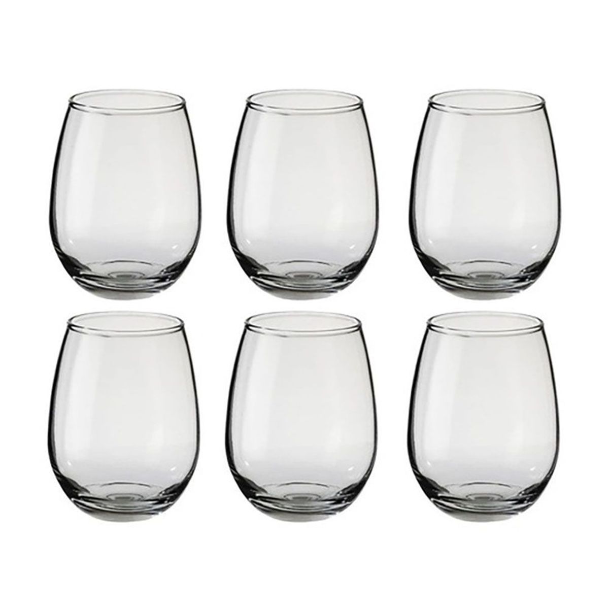 INSPIRA - Set de 6 Vasos Copa sin Tallo Diamonds