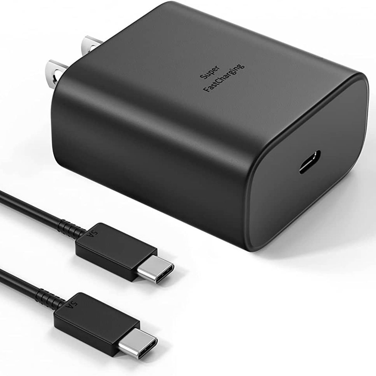 GENERICO - Cargador 45W y Cable Tipo C a Tipo C para Galaxy Negro