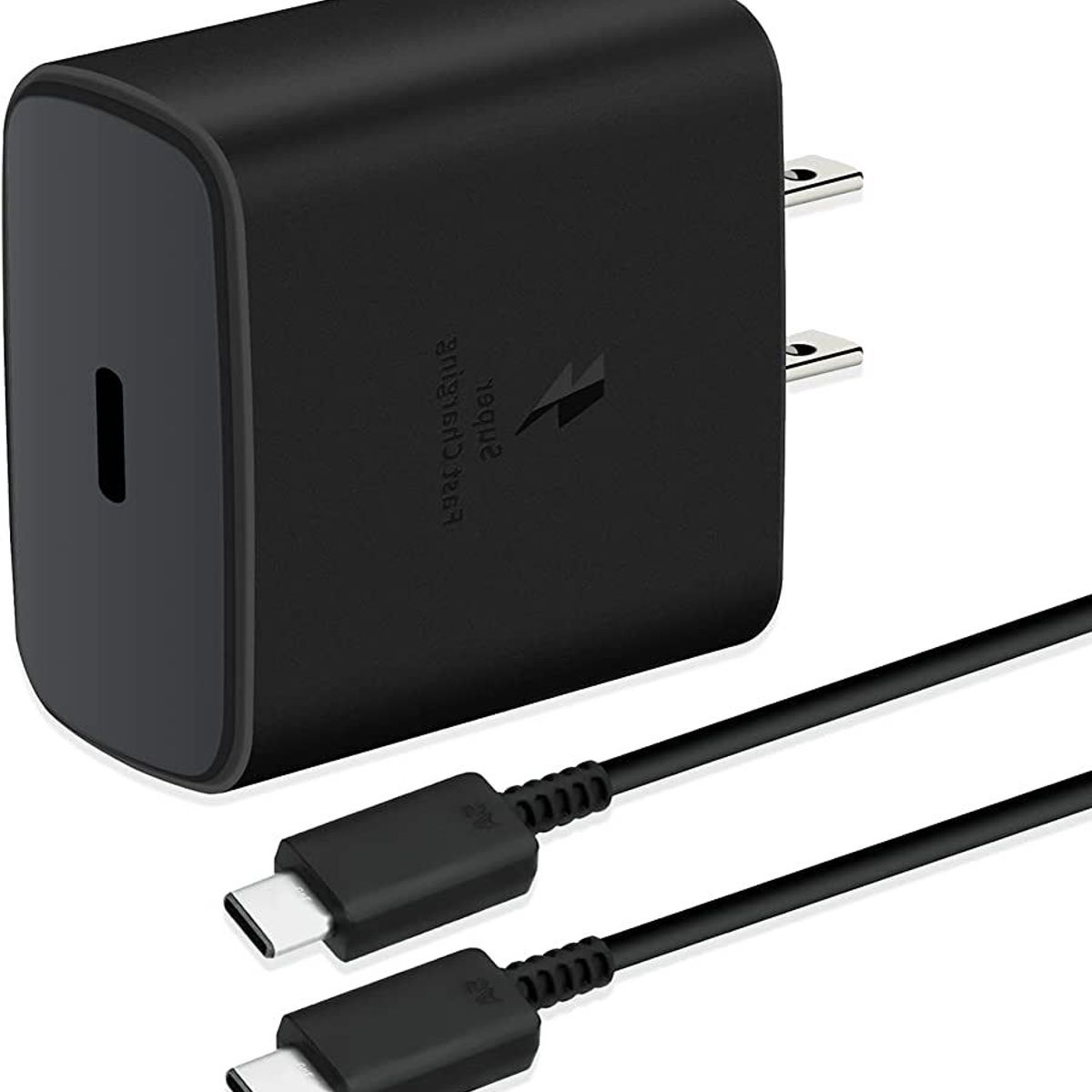 GENERICO - Cargador 45W y Cable Tipo C a Tipo C para Galaxy Negro
