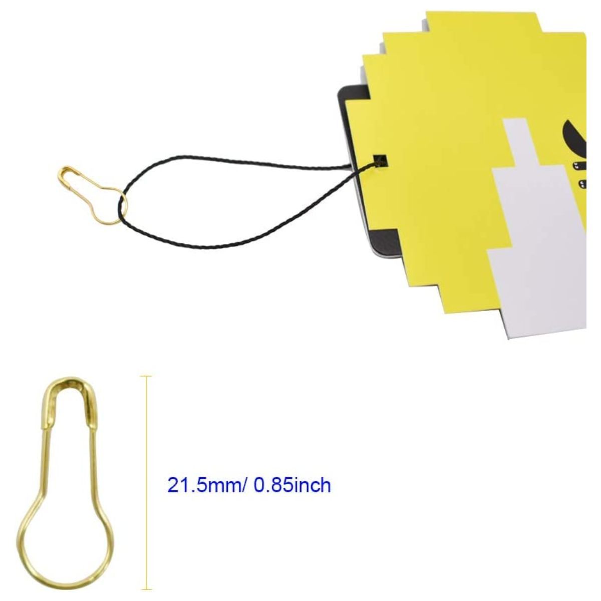 GENERICO - Alfiler De Gancho Pera x 1000 Unid Imperdible Perita Pines