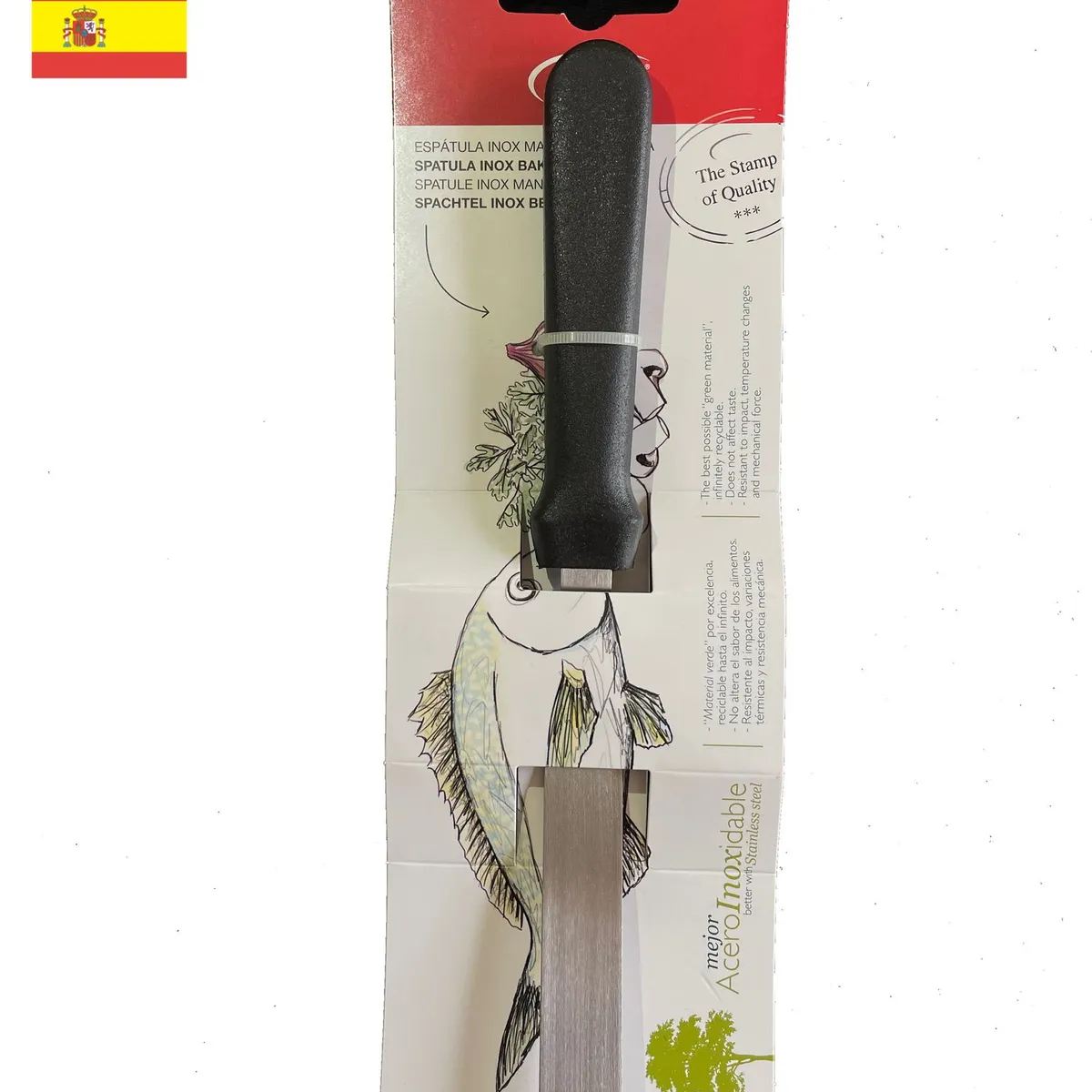 OEM - Espatula de Emplatar 23 cm Acero Inoxidable 304 Marca INOXIBAR