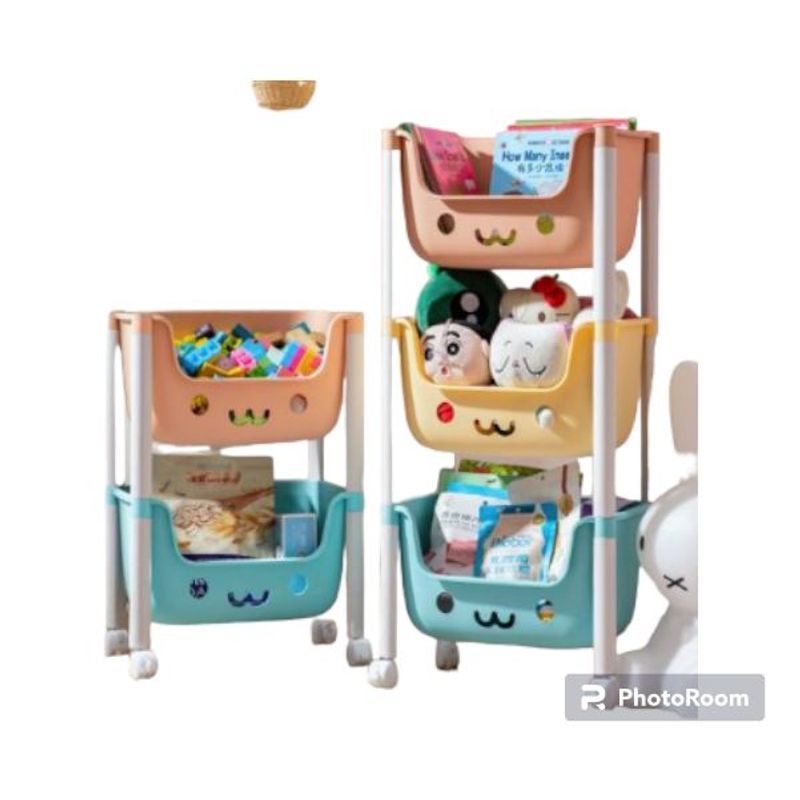 GENERICO - ORGANIZADOR DE JUGUETES KWAIT DE 3 NIVELES COLOR PASTEL