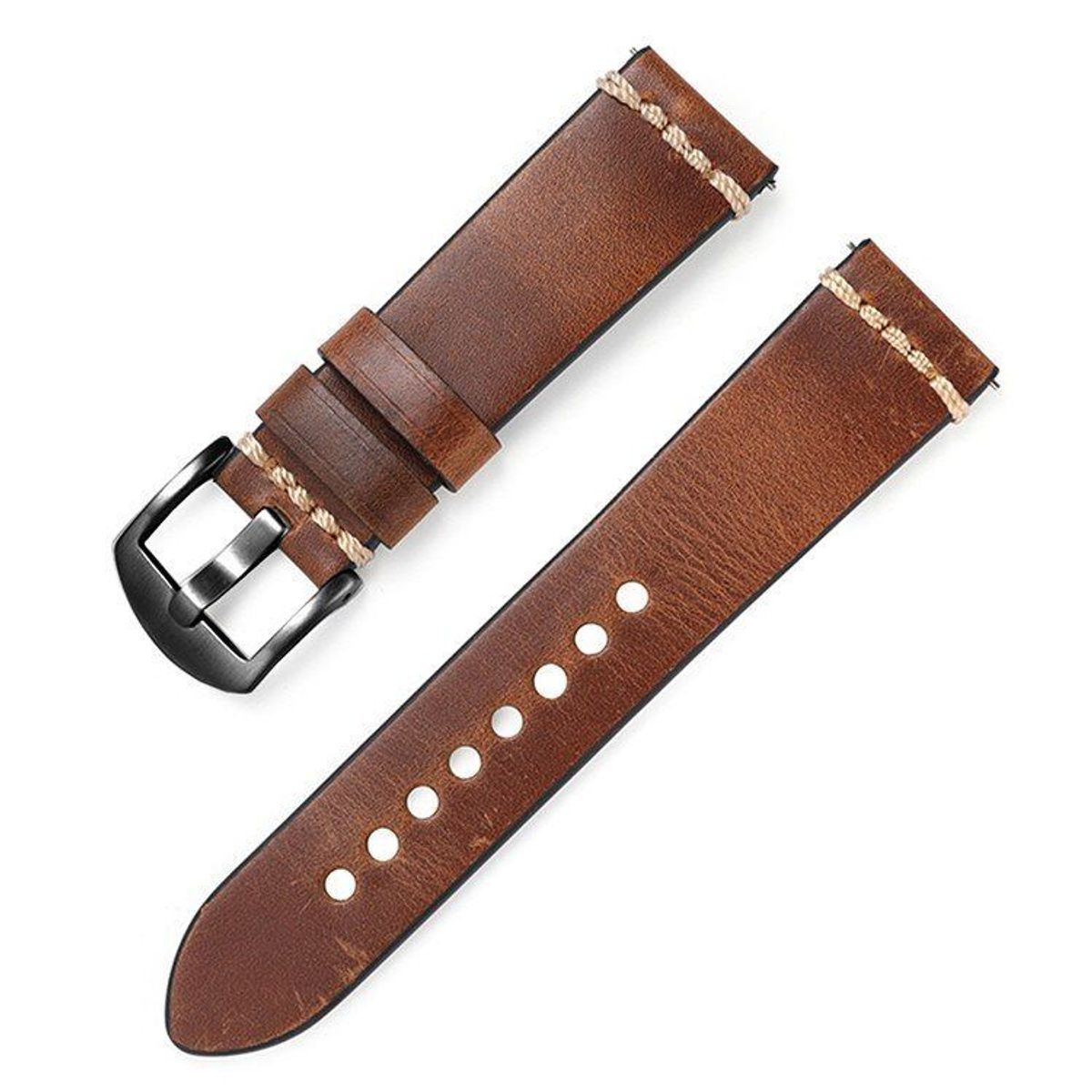 GENERICO - Correa de Cuero 1 para Samsung Galaxy Watch 3 - 41mm - Marron