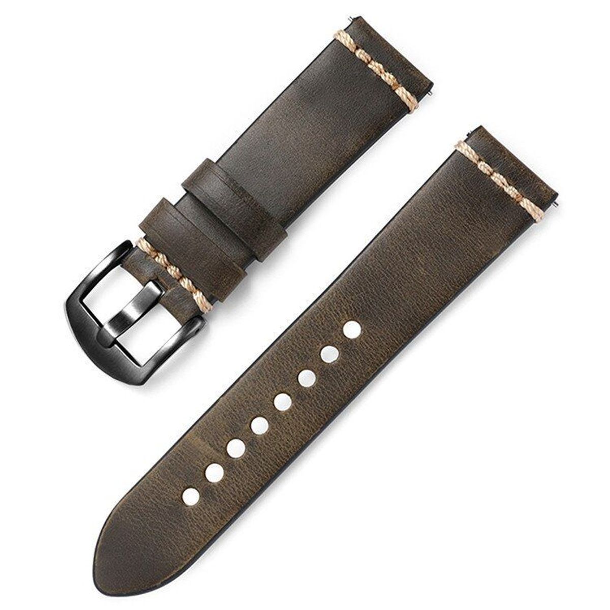 GENERICO - Correa de Cuero 1 para Samsung Galaxy Watch 3 - 41mm - Negro