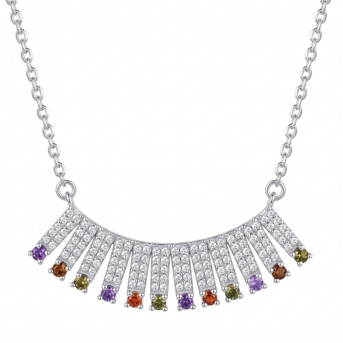 KARMY - Collar Elegante Mujer Plata 925 Circonitas Regalo Novia