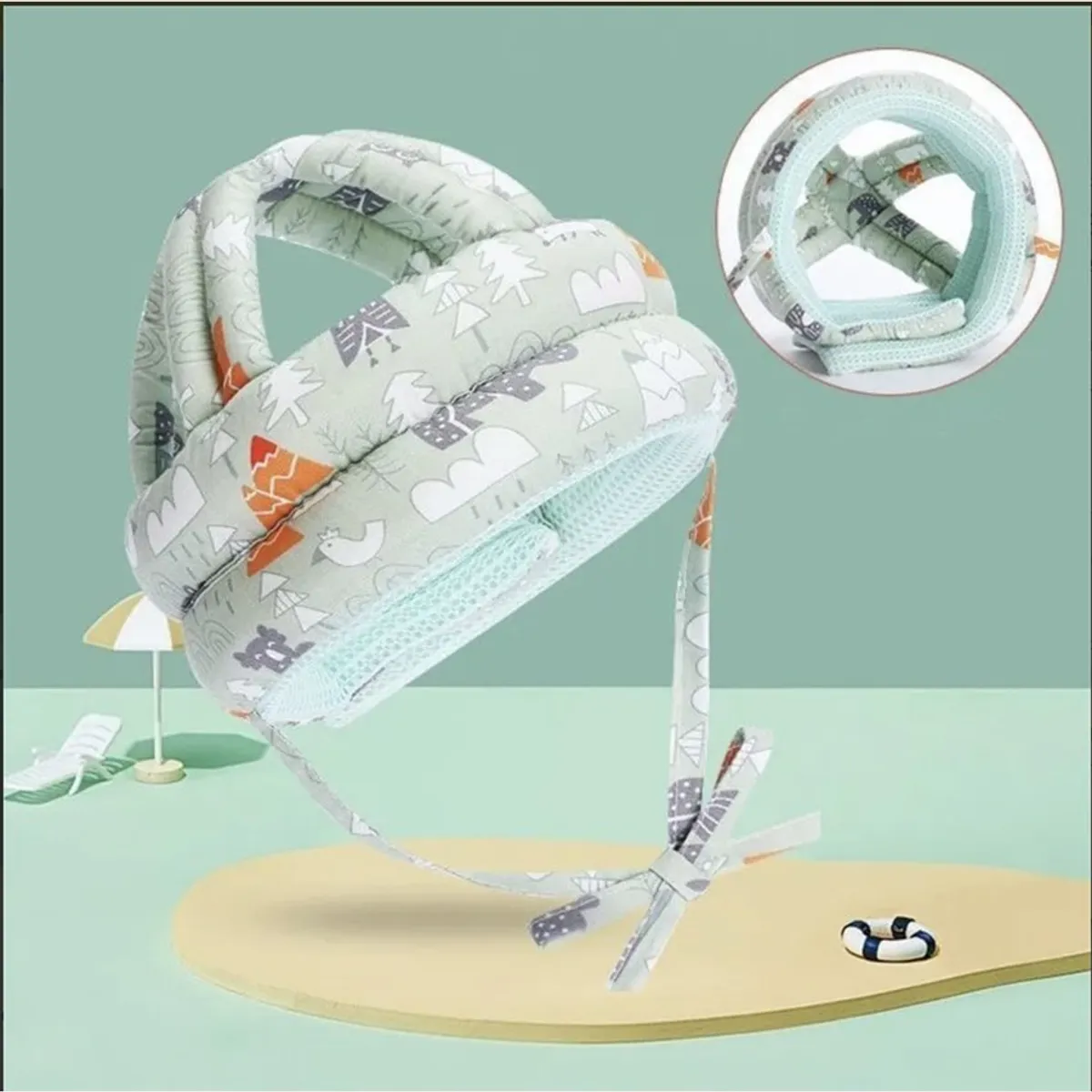 GENERICO - Casco protector seguridad antigolpes bebes niños - gris