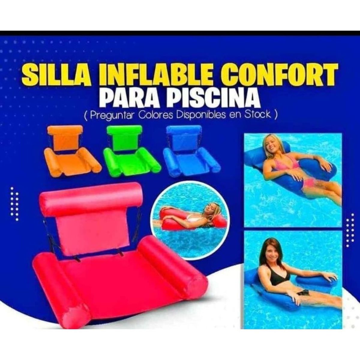 GENERICO - Silla flotador para piscina medida 100 * 120cm