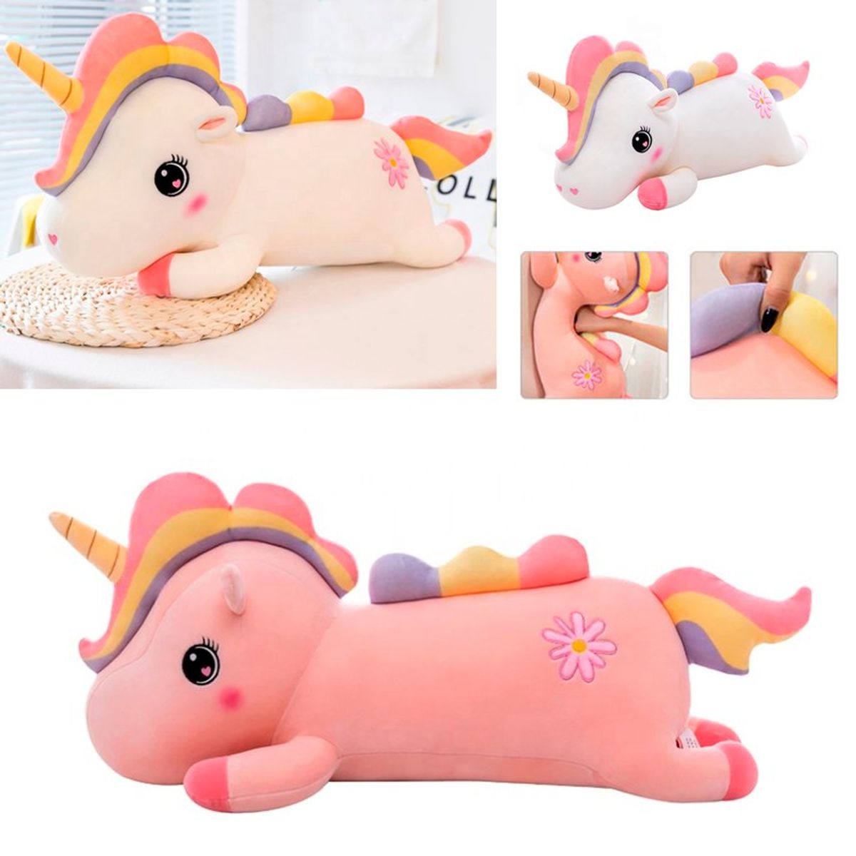 GENERICO - Peluche de unicornio kawai de 65cm