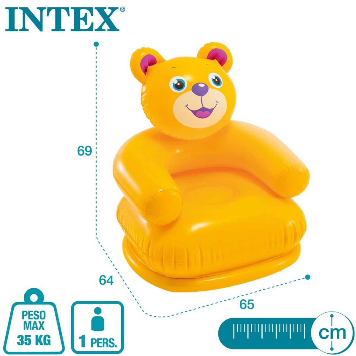 INTEX - Sillón Inflable Modelo Osito Intex