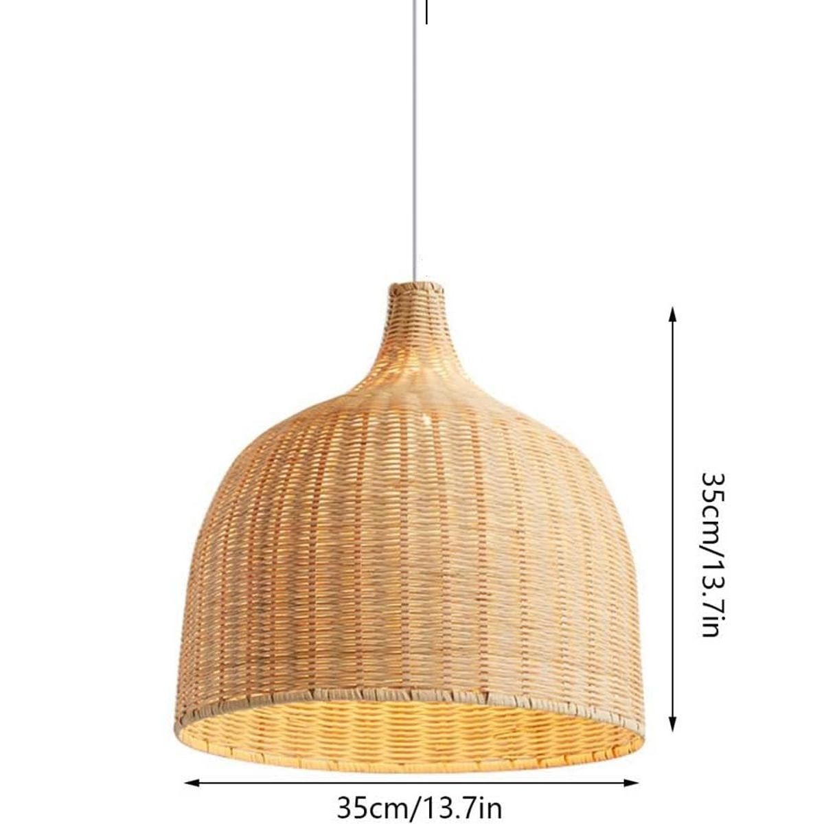 GENERICO - Lampara colgante de ratán japonés