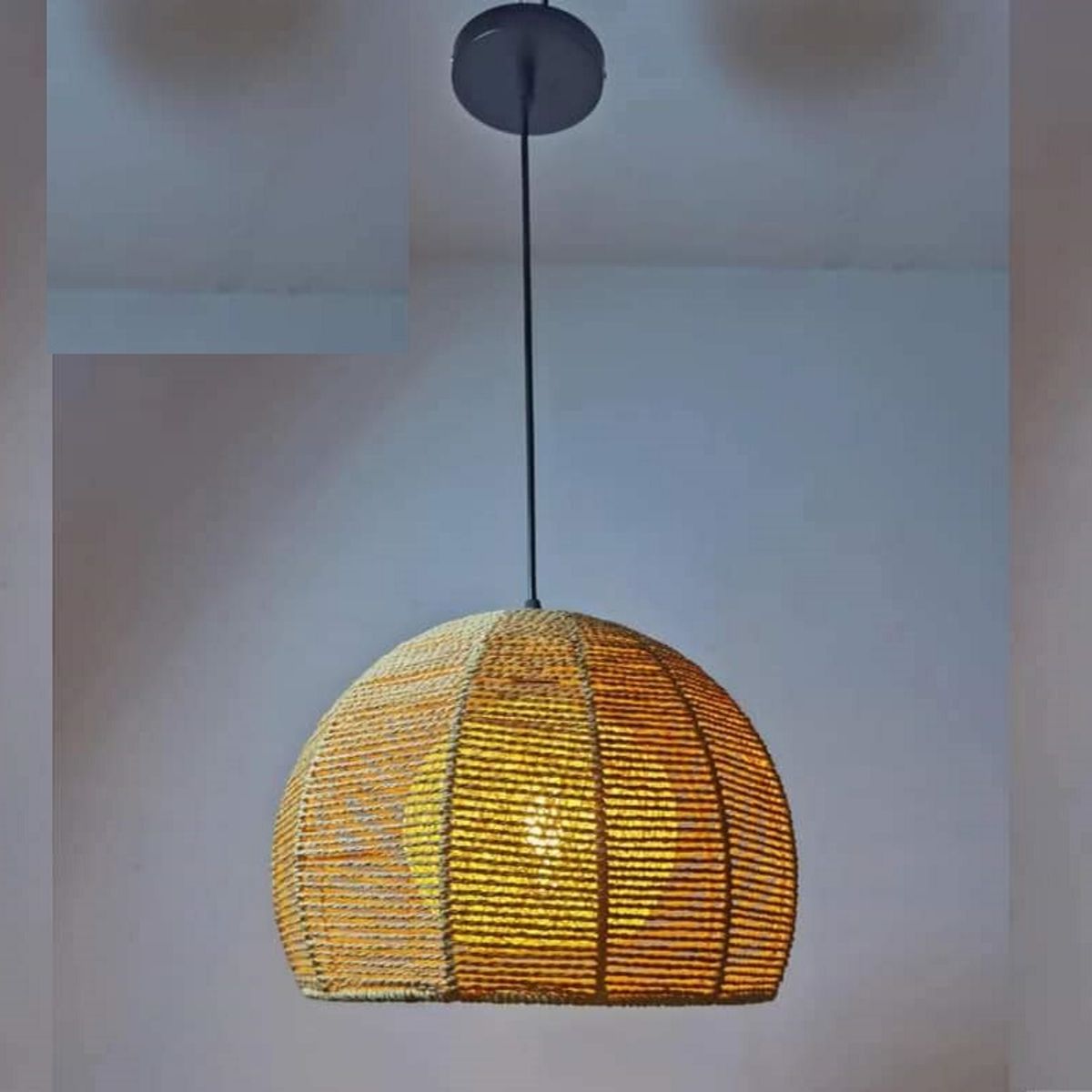 GENERICO - Lámpara colgante de bola de cuerda de cáñamo hecho a mano - estilo nórdico moderno