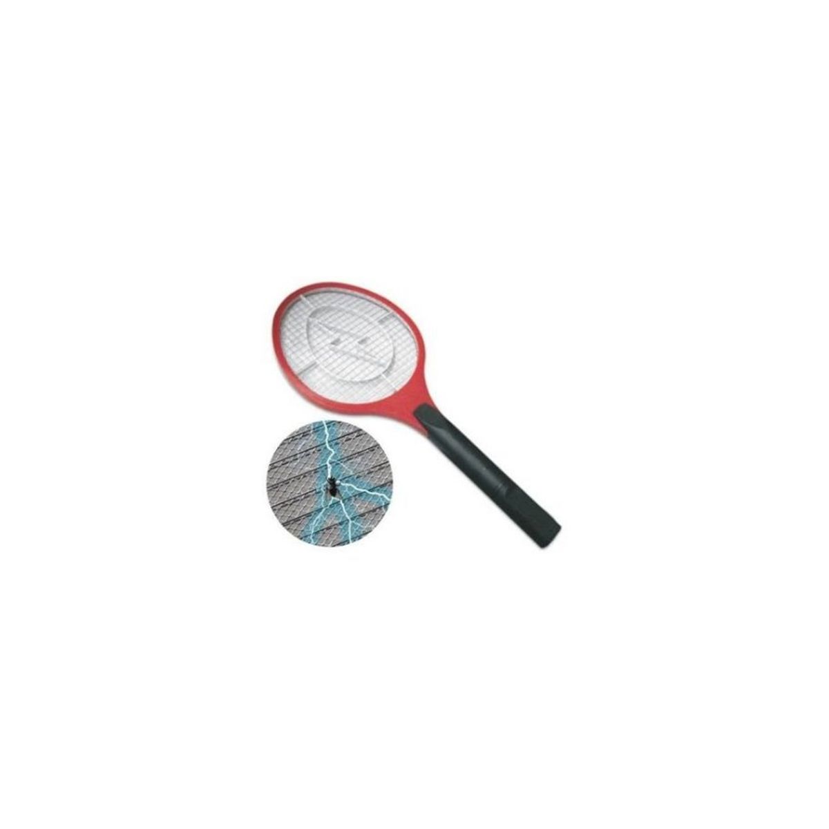 GENERICO - Raqueta eléctrica recargable mata moscas y demás insectos - rojo