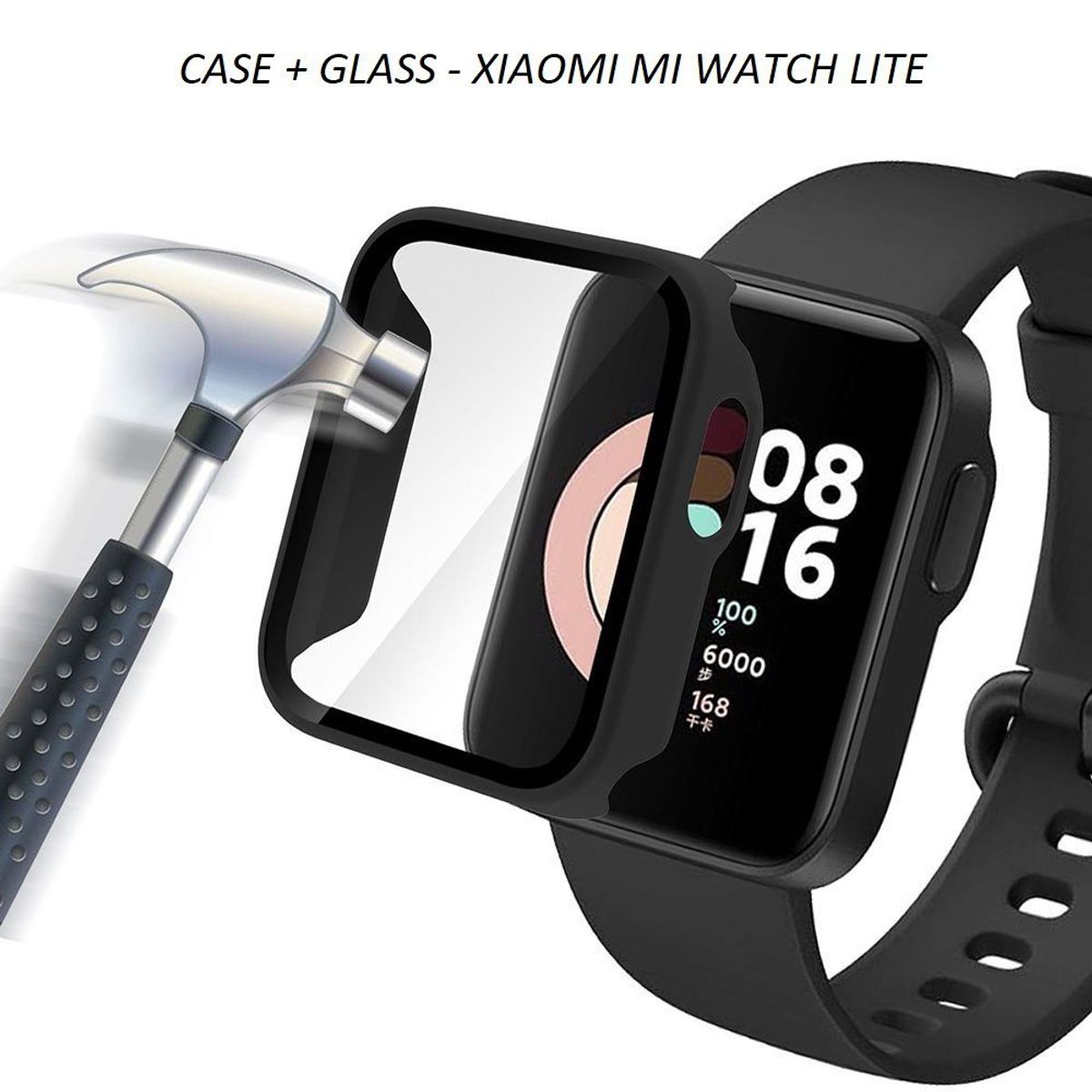 GENERICO - Case Funda 360 para XIAOMI MI WATCH LITE - Negro