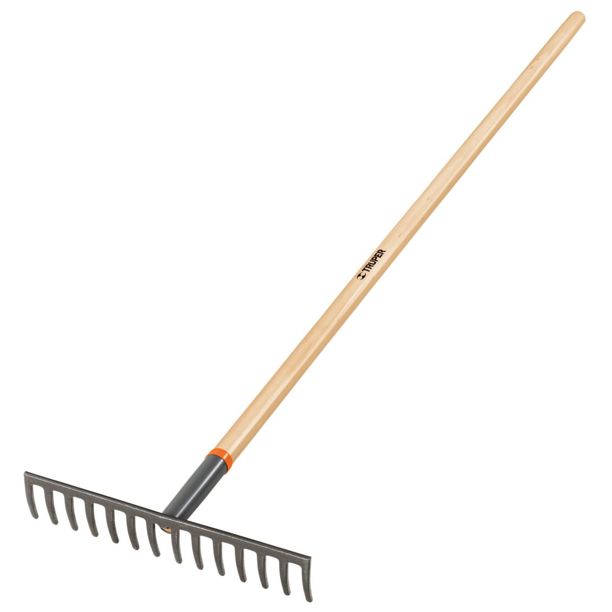 TRUPER - Rastrillo recto de 14 dientes, mango de 54", truper