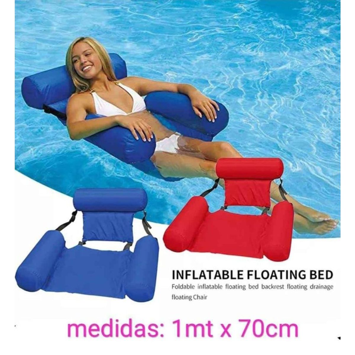 GENERICO - Silla flotador para piscina medida 100 * 120cm