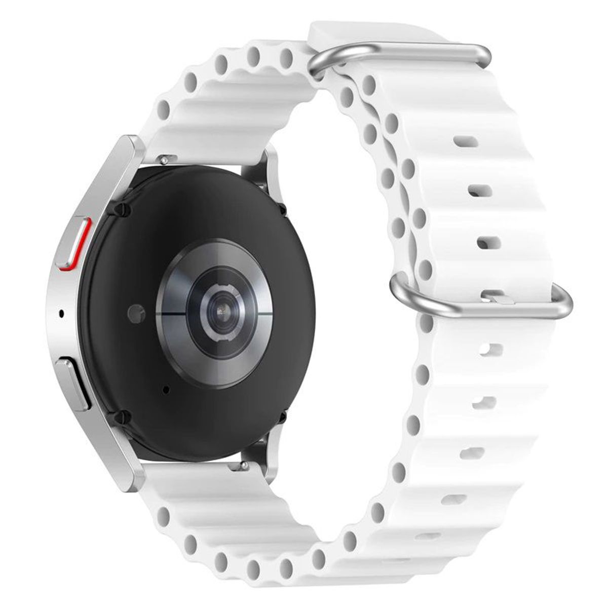 GENERICO - Correa Silicona Ocean para HUAWEI WATCH GT3 de 42mm - Blanco