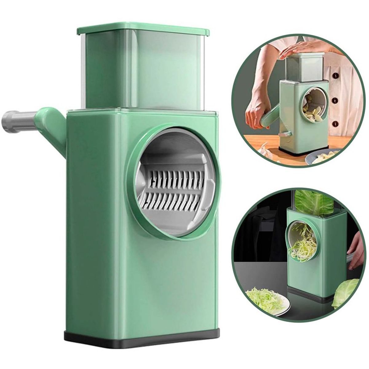 GENERICO - Picador rayador cortador verdura vegetales  queso 3 en 1