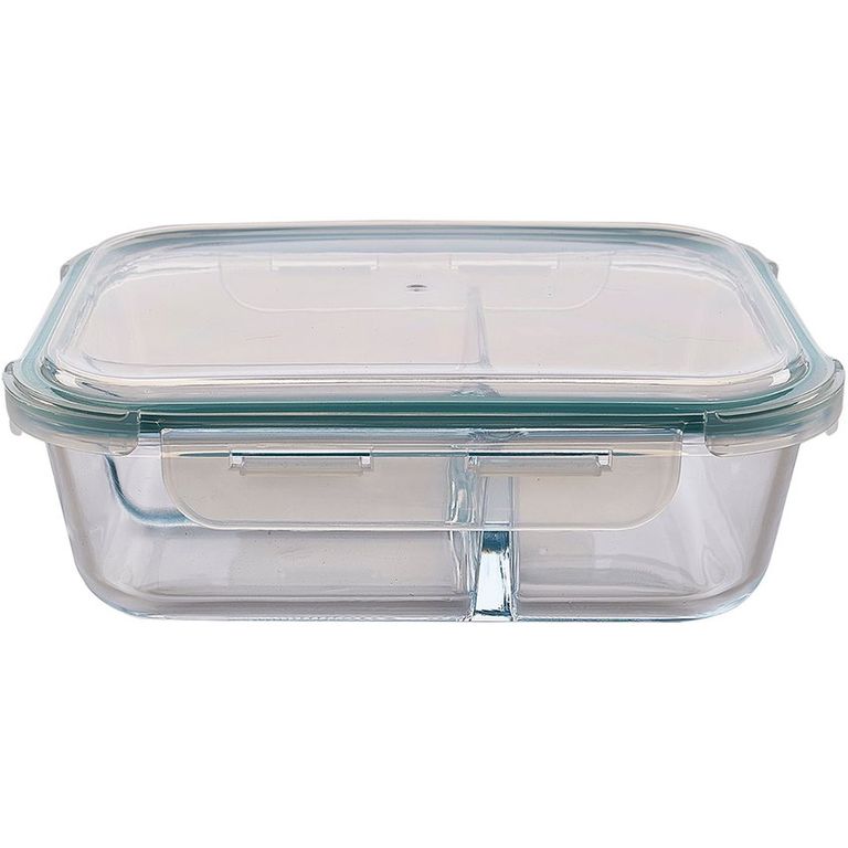 Táper de vidrio rectangular transparente para microondas HOME ...