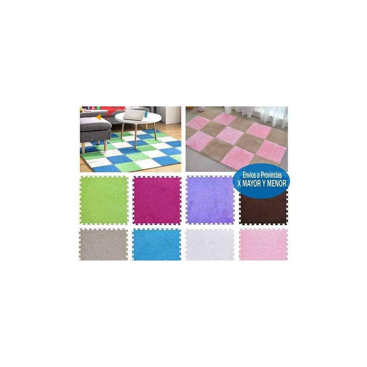 GENERICO - Pisos afelpados anti alérgicos - multicolor