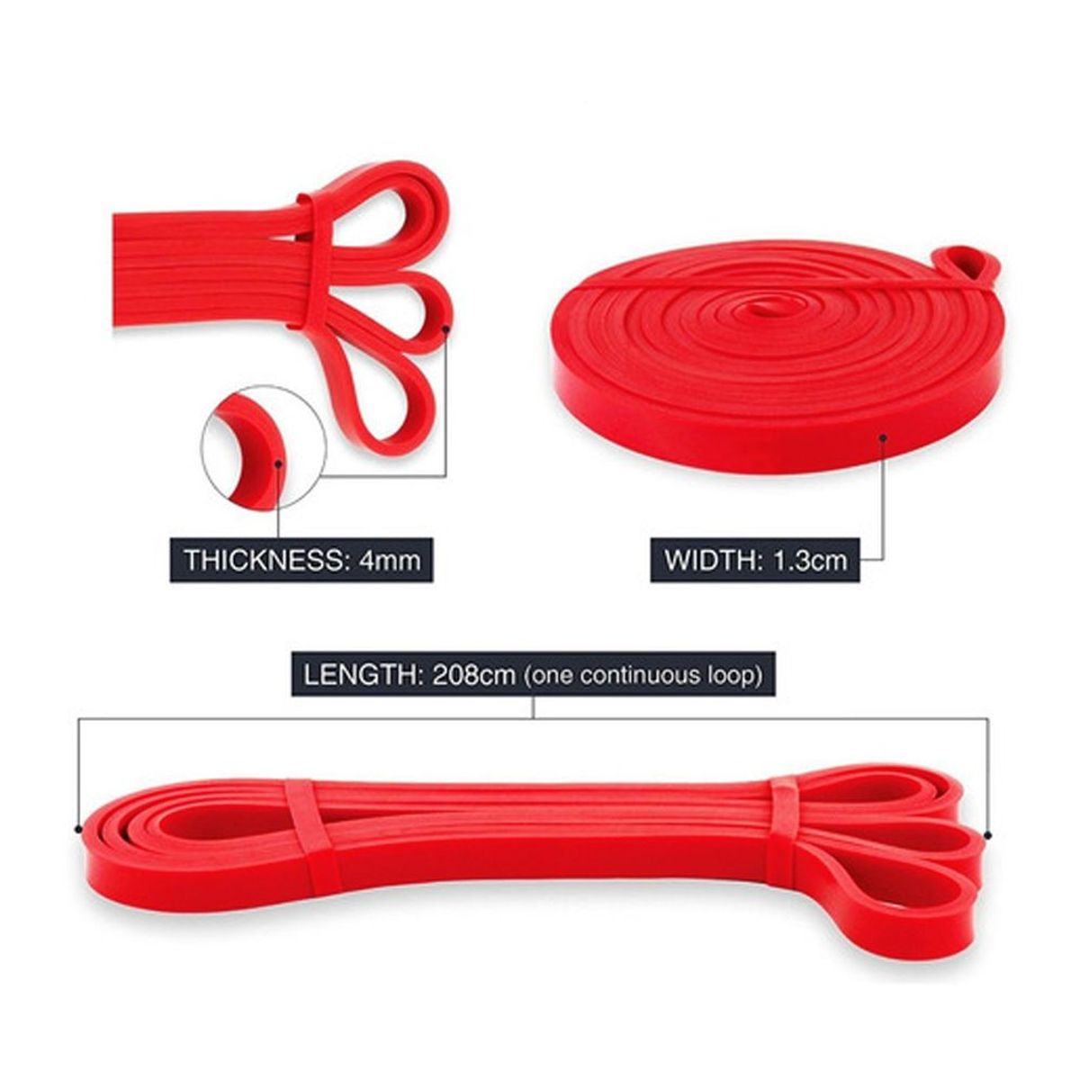 HOLGU - BANDA DE RESISTENCIA CROSSFIT ROJA